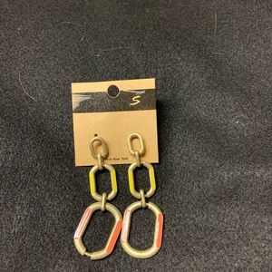 Coral colored earrings